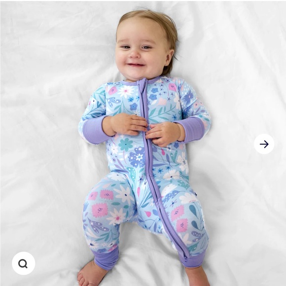 Little Sleepies Magical Meadow zippy 12-18m - NIB - purple floral - Picture 4 of 4
